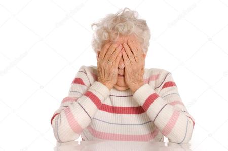 Left or right depositphotos 5269315 stock photo sad old women with her